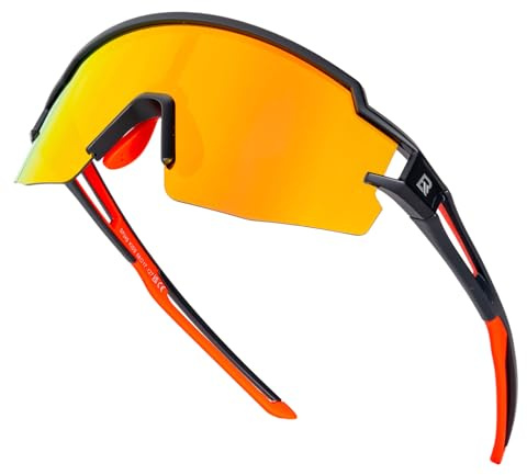 ROCKBROS Lunettes de Soleil Polarisées pour Enfants, Lunettes de Cyclisme UV400 Protection pour Garçon et Fille, Lunettes de Sport de Plein Air Vélo BMX VTT