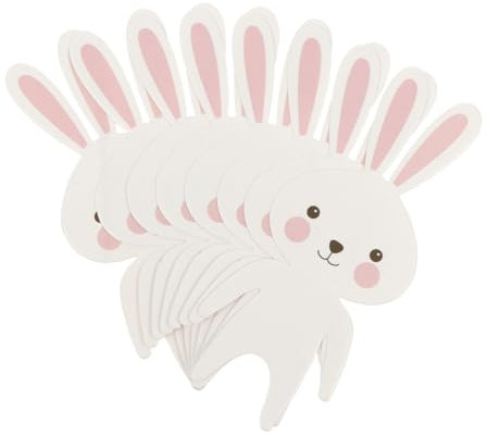 SOLUSTRE 16pezzi Segnalibri per Bicchieri da Vino Forma di Coniglio Pasquale Decorazioni per Torte Biglietti per Tazze