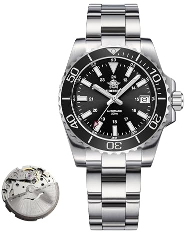 ADDIESDIVE Reloj automático Hombre 8215 Relojes mecanico Bisel cerámico Luminoso BGW9 Reloj analógico Hombre Buceo 200m AD2504