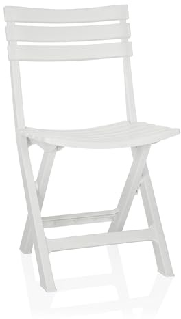 hjh LIVING Utomhusstol TRAVANO Plast Vit