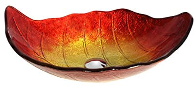 Badezimmerwaschbecken, Unterbauwaschbecken, Waschbecken aus gehärtetem Glas, Waschbecken im Badezimmer, Hotelbadezimmer, kreatives Kunstwaschbecken, Blattform-Waschbecken, Badezimmerwaschbecken