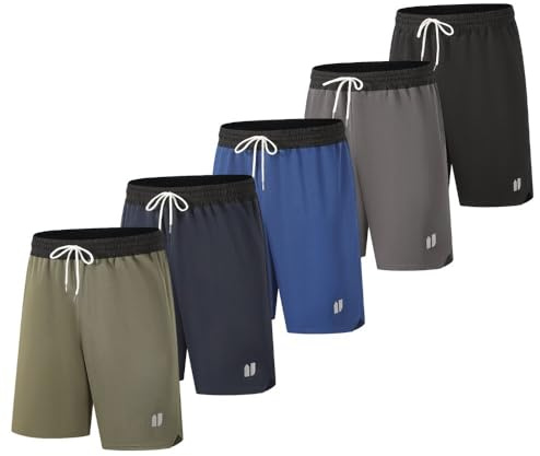 Bsrpolry 5 Short de sport pour homme avec poches, short athlétique à séchage rapide pour le gym, pantalon de course, bas de jogging, fitness pour le basketball, M