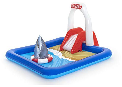 Bestway Wasserspielcenter mit Planschbecken Centro de Juegos de Agua con Piscina Infantil RettungsSchwimmer, 234 x 203 x 129 cm, Color (1065096XXX20)