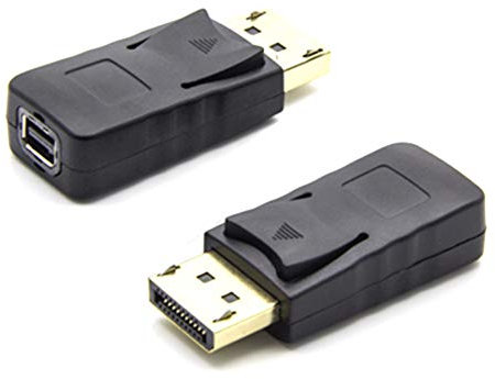 VMOJO DisplayPort Stecker auf Mini DisplayPort Buchse Adapter | DP auf Mini DP(Thunderbolt) Adapter Schwarz