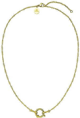 Purelei® Lokahi Charm Kette Damen (Gold) – Halskette Damen aus langlebigem Edelstahl – Wasserfeste Kette – 40-45 cm Länge verstellbar – Halskette für deinen individuellen Look