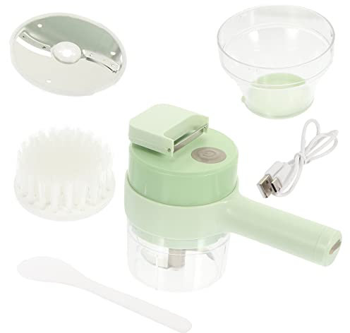 Veemoon 1Ensemble Hachoir Électrique Multifonction Portable pour Légumes et Ail Coupe-légumes Hachoir à Viande et Ail avec Recharge Type-c Gadget de Cuisine Pratique pour Maison et Restaurant
