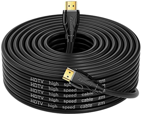 kanmis 4K HDMI Cable 40ft, High Speed Hdmi 2.0 Cables &4K@60Hz 2K 1080P, Ultra High Speed Gold Plated Connectors hdmi Cord, Compatible with PlayStation Arc PS3 PS4 PC HDTV