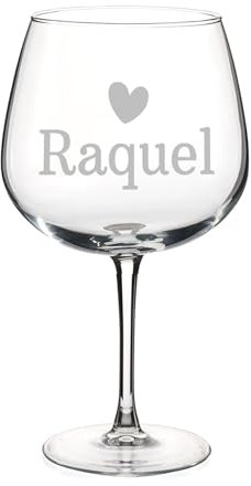 Wanapix | Copa de Gin Tonic Personalizada con Nombre| Copa de Balón para Combinados | Cristal Grabado | Apta Lavavajillas | Regalo para Fiestas | 70cl | Name