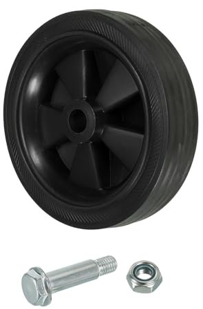 PATIKIL Ruedas de 4.5 para Compresor de Aire, Piezas de Repuesto Universales con Orificio de 0.5 para una Movilidad Fácil, Negras