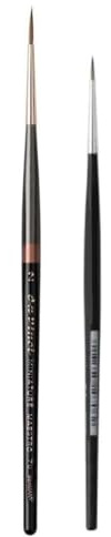 Da Vinci Miniatur-Pinsel Maestro Serie 70, rund, kurzer Griff, Kolinsky, extra lang und extra spitz Nr. 2 + 1