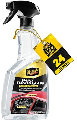 Meguiar's Peinture, tableau de bord et verre – Ce nettoyant de voiture avancé est parfait pour nettoyer et protéger rapidement l'intérieur et l'extérieur de votre voiture, nettoyage hydrophobe pour la