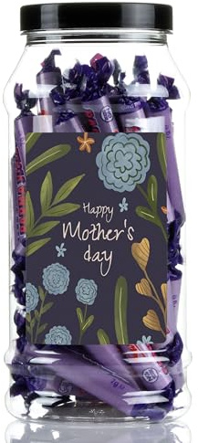 Mothers Day Parma Violets Sweet Gift Jar by Just Treats - Midnight Blooms - J25
