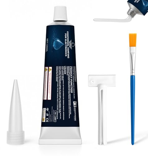 INNOVAYOU Revestimiento conforme de 100 ml para electrónica, sellador adhesivo de silicona, impermeable, fuerte fluidez, transparente, para placas de circuito, lámparas LED, tableros de control de