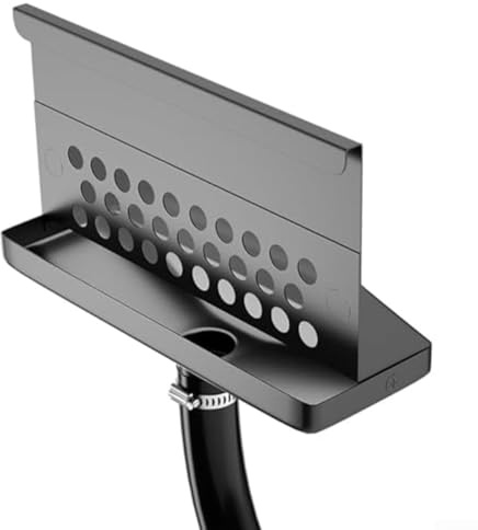 Griglia raccogli grasso per barbecue realizzata in acciaio al carbonio con tubo in silicone resistente al calore e morsetto per raccolta dell'olio riutilizzabile