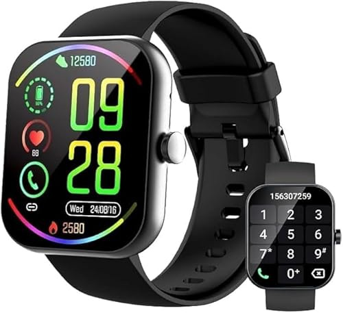 2026 Nuovo Smartwatch Uomo Donna, 1.96 Smartwatch con Effettua/Risposta Chiamate, 112+ Sportive Fitness Tracker con Sonno Contapassi Cardiofrequenzimetro, Impermeabil IP68 Smart Watch per Android/iOS