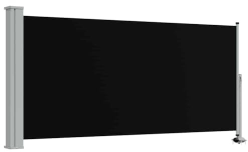 vidaXL Ausziehbare Seitenmarkise 120x300 cm Schwarz