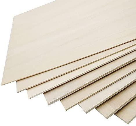 TEN-HIGH 2cm Sperrholzplatte, 5 Stück 300 x 300 mm Laserschnitt für Laubsäge und Bastelarbeit, kreativ Hobby, CNC Router, Durchbrochenes