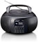 Lenco SCD-6000BK Tragbares Internetradio mit DAB+/FM, Bluetooth, CD-Player und 2,4-Zoll TFT-LCD-Farbdisplay, Dualband-WLAN, Stereo-Sound - schwarz