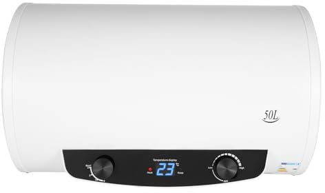 Loobiiny Chauffe Eau Electrique,35l Horizontal Isolant ChaudièRe à Eau Chaude,Avec Robinet Et Douche à Main,Affichage NuméRique Chauffe Eau Instantané,2000w