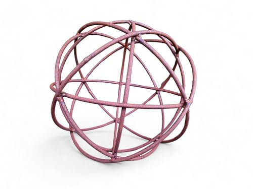 Bornhöft Boule en fil métallique - 40 cm - Décoration de jardin - Résistante aux intempéries - Boule en fer rouillée - Décoration pour le jardin