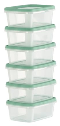 Checkmart [6 Packs Snap-On Airtight containers with Lids 250ml (0.25 Litre) Food Storage Containers, Meal Prep containers with lids- Leak Proof Microwave Freezer Dishwasher Safe Reusable