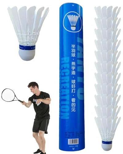 Badmintonfjäderfjäderfjäderfjäderfjäderbollar med hög hållbarhet | badmintontillbehör badmintonboll för män, kvinnor, ungdomsspelare
