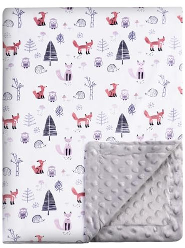 HOTUT Babydecke,Baumwolle Baby Decken Neugeborenen,75x100cm,Weiche und Atmungsaktive,Baby-Überwurfdecke,Kuscheldecke für Baby,Schmusedecke für Kleinkinder Mädchen Junge (Eule)