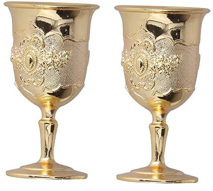 KOCKSHION 2Piezas Vino Retro Cáliz para Fiestas y Bodas Ligero y Duradero para Bar