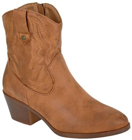 Cipriata L717 BERTILLA Inside Zip Western Cowgirl Ankle Boot
