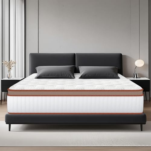 Colchón Viscoelástico 140x200, Colchón Híbrido - Muelles Ensacados + Memory Foam, Firmeza y Confort, Certificado Oeko-Tex, Transpirable y Anatómico, Hipoalergénico, Antibacteriano, Altura 26 cm