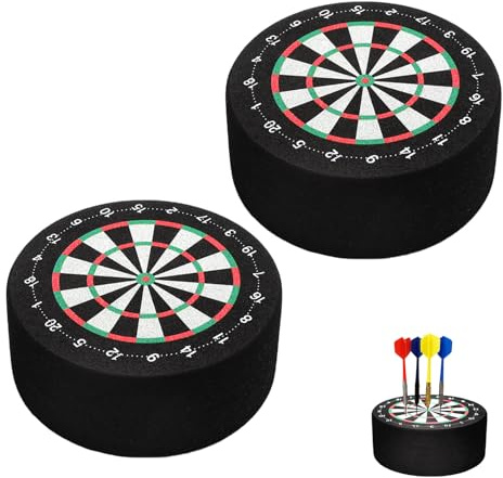 VOSSOT Set da 2 Supporti per Freccette – Porta Dardi in EVA Stabile e Compatto – Accessorio Mini Bersaglio, Supporto Verticale per Freccette Soft & Steel Tip – Idea Regalo per Giocatori