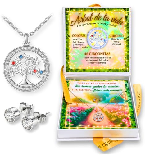 Lidia Pasalodos Collar Arbol de la Vida, Colgante Arbol de la Vida, Colgante Mujer Acero Inoxidable, Collar Mujer, Joyas de Mujer, Regalo Mama, Regalo Abuela, Regalos Madre, Tia, Cumpleaños