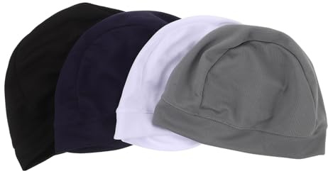 LIGIGWASH 4 Pièces Lot de 4 Bonnets sous Casque de Chantier Légers et Respirants, Doublures Anti-Transpiration en Tissu Technique, Chapeaux D’Équitation Outdoor pour Cyclisme, Course à Pied,