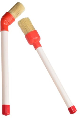 Yardwe Set 2 Spazzole per Pneumatici in Legno e Plastica Setole Morbide, Spazzole per Pulizia e Lubrificazione Dettagliata Auto, Strumenti Compatti per Manutenzione Pneumatici e Cura