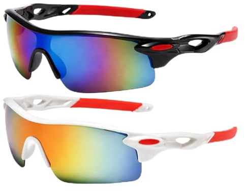 2 Pack Children's Cycling Polarized Sunglasses,Polarized Sports Sunglasses
