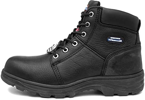 Skechers Workshire, Botas para Hombre, Black Embossed Leather, 39.5 EU