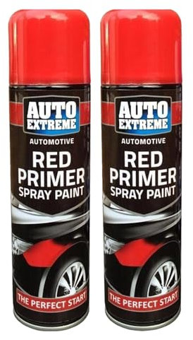 PNJB All Purpose Red Primer Spray Paint, Spray Paint, Perfect Finish, Long Lasting Adhesion, Fast Drying Solution, Interior/Exterior, All Purpose Red Primer 250 Ml (2 Pcs)