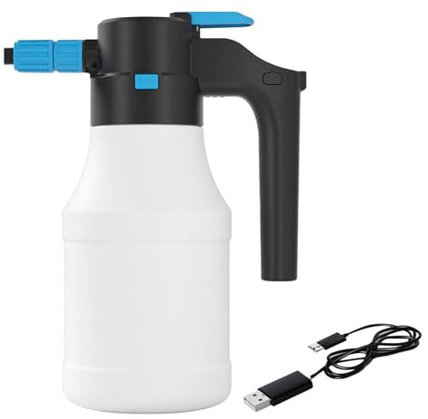 Genérico Pulverizador de Espuma para Coche eléctrico, pulverizador de Espuma - Pulverizador de Espuma presurizado eléctrico de 1,5 l - Pulverizador de Espuma de Mano con batería, Accesorios de Lavado
