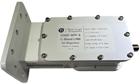 Norsat C-Band 5G Rejection LNB and Bandpass Filter 3200F-BPF-6