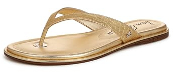 Sam Edelman Women's Remi Flat Sandal, Gold Boa, 7.5