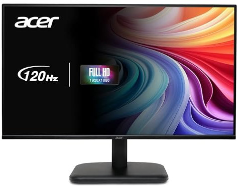acer EK241YGbif, Écran PC 23.8 Full HD IPS, 120Hz (1920x1080, AdaptiveSync, 1ms VRB, 250 Nits, Comfyview, BlueLightShield, Flicker-Less, 1xVGA/1xHDMI 1.4) Moniteur PC, Couleur Noir