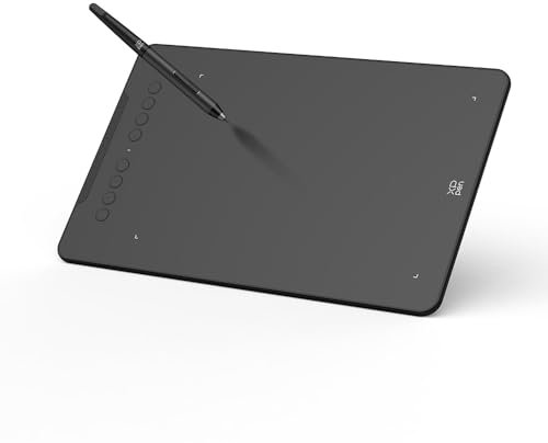 XPPen Deco 01V3 Tableta Gráfica Dibujo Digital de 10x6 Pulgadas, Tableta para Dibujar con Lápiz 16384 Niveles, Inclinación de 60 °, Ideal para Aprendizaje y Trabajo.