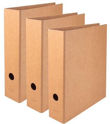 FALKEN Original Vegan-Ordner Pure Nature. Made in Germany. DIN A4 Braun Aktenordner Briefordner Büroordner Pappordner Schlitzordner