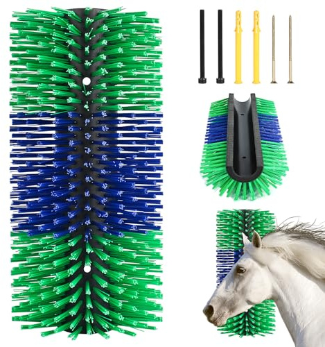 Trendecor Livestock Scratching Brush, Horse Brushes Cow Brush Full Massage Grooming Brush for Grooming Relieve Itching on the Back of Livestock for Horse Goat Sheep Green