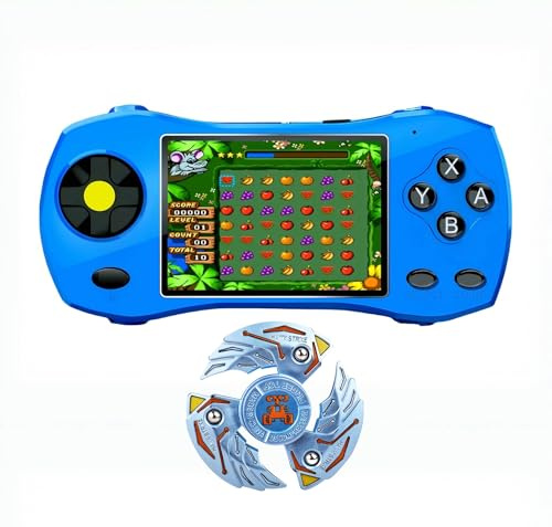 LZYCH 3.0 Forma de Coche Deportivo Consola de Juegos Portátil 250 Videojuegos Retro de Acción/Lucha/Deportes Juguete Electrónico para Niños Cumpleaños de los Niños (Azul)