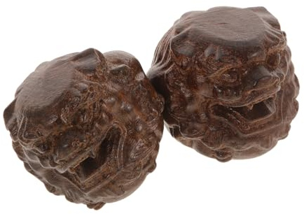 Milisten Bolas de Masaje de Mano de Madera 2 Unidades Portátiles para Ejercicios y Entrenamiento Manos Palma Saludable Tradicional Adulto