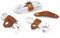 Pack & Smooch Kabel Organizer Set, Kabelhalter, Kabelbinder 100% Pflanzlich gegerbtes Leder Made in Germany, Hellbraun