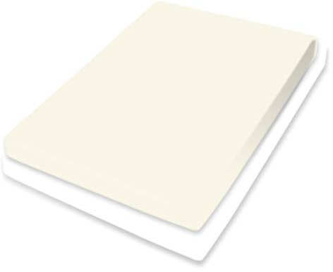 Bassetti Topper Spannbettlaken Uni Ecru 094 aus Baumwolle und Elasthan in der Farbe Ecru, Maße: 180cm x 200cm, 200cm x 220cm, 9302365