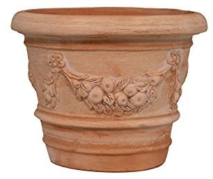 Biscottini Macetas Terracota Grandes 40x40x30 cm | Macetas Exterior | Macetas Barro Grandes Interior y Exterior | Maceta Grande