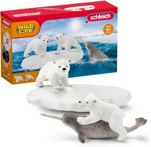 SCHLEICH 42531 Eisbären-Rutschpartie, für Kinder ab 3+ Jahren, WILD Life - Spielset